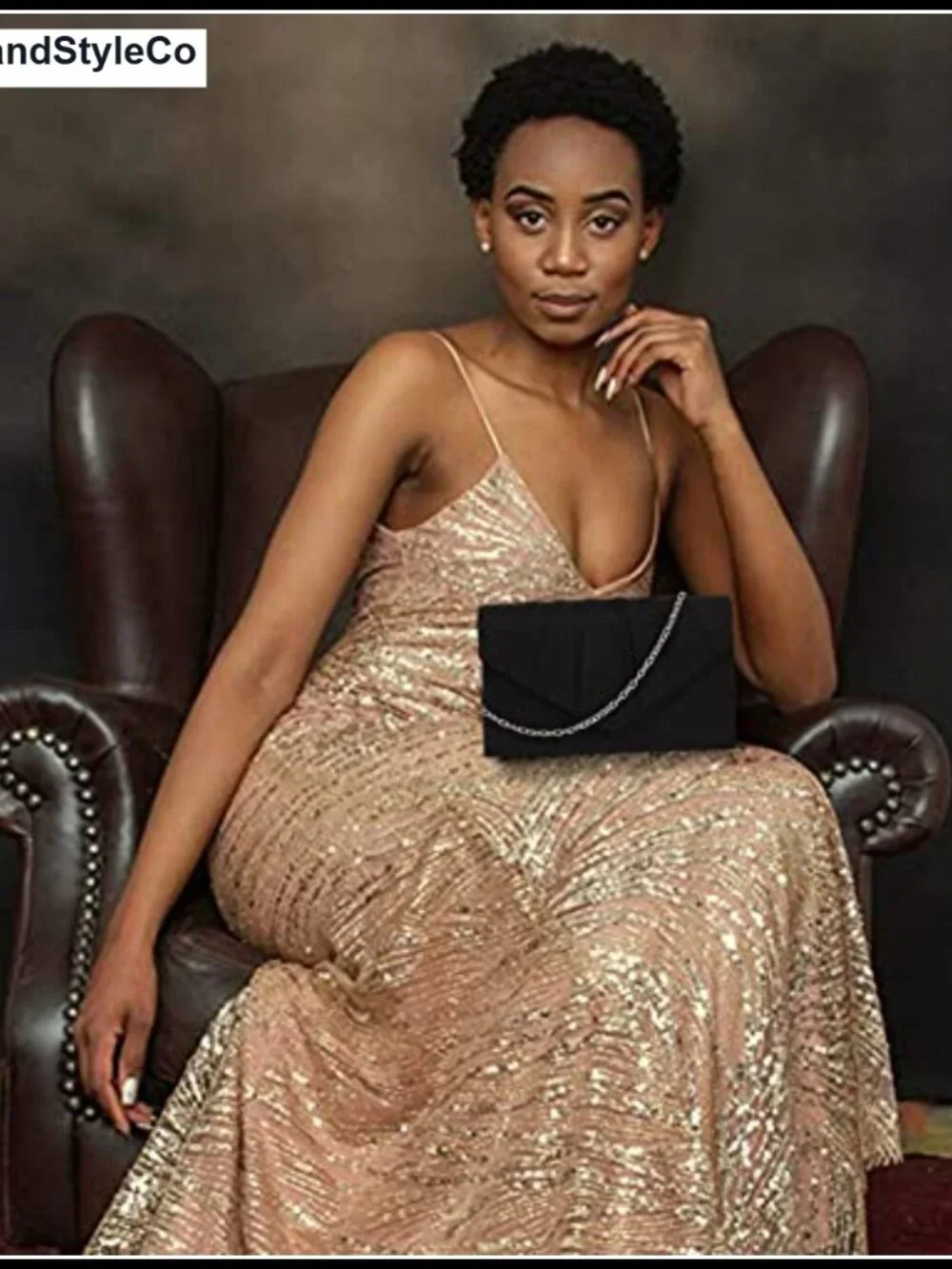Velvet Suede Pleated Evening Clutch Purse with Detachable Chain for Weddings